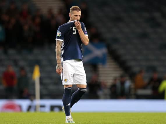 Leeds United captain Liam Cooper in action for Scotland. (PA)