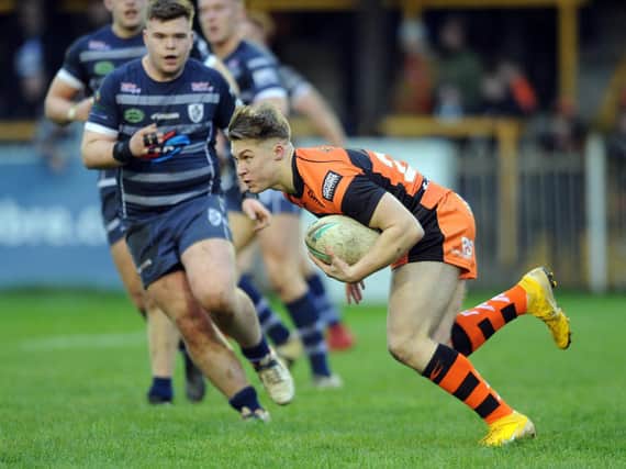 Jacob Doyle in pre-season action for Castleford against Featherstone. Picture by Steve Riding.