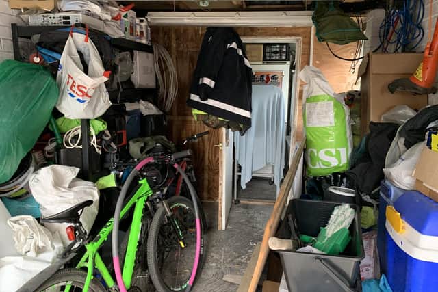 A lifelong Leeds United fan has completed an incredible transformation of his garage into a LUFC inspired 'man cave' - to help with his recovery from mental health problems. cc Tony Johnson/JPI