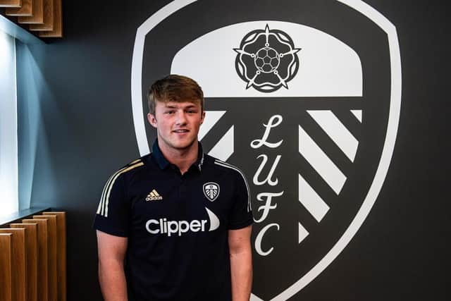 Leeds United forward Joe Gelhardt.