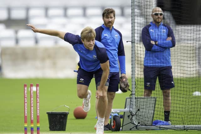 Yorkshire's David Willey, seen above during a Headingley nets session last month, is throwing all his efforts into Yorkshire's T20 Blast campaign. Picture by Allan McKenzie/SWpix.com