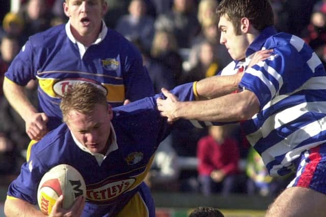 Robbie Mears making his debut for Leeds against Halifax in 2000. Picture: Steve Riding.