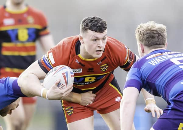 New Featherstone Rovers signing Callum Field during his time at Dewsbury Rams. Picture: Allan McKenzie/SWpix.com.