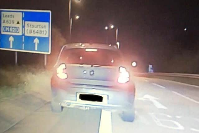 The man was seen swerving in and out of the lanes by traffic officers. Photo: West Yorkshire Police @WYP_RPU