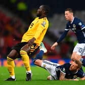 WAITING IN THE WINGS: Leeds United captain Liam Cooper, centre, could be handed a third cap for Scotland against the Czech Republic on Monday night. Photo by ANDY BUCHANAN/AFP via Getty Images.