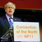 Boris Johnson at last year's Convention of the North in Rotherham. Pic: Getty Images