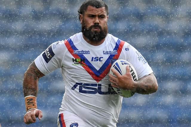 Wakefield Trinity dropped David Fifita after he refused to wear a GPS tracker, used in the track and trace system. Picture: Jonathan Gawthorpe/JPIMedia.