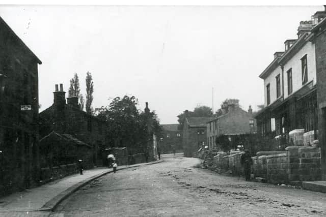 Fink Hill looking towards the bottom of Town Street in about 1930 in an unusual and unpublished view.