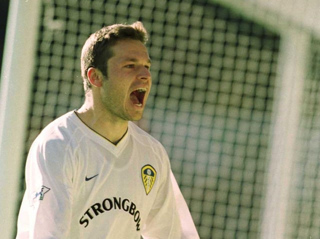 Mark Viduka celebrates scoring against Liverpool on the day he netted all four against the Reds at Elland Road in November 2000. PIC: Getty