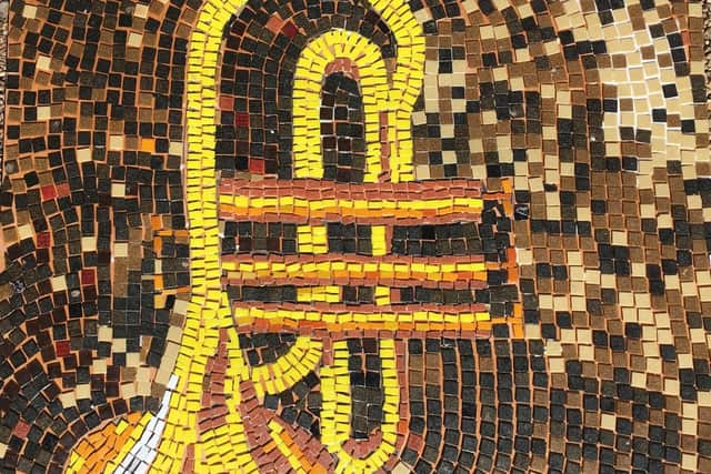 One of the musical mosaics by artist Paul Digby.