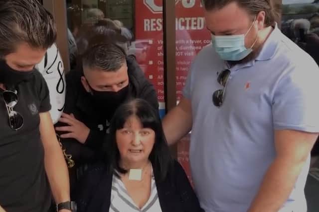 Determined Paula McCarten, 57, left hospital on Wednesday