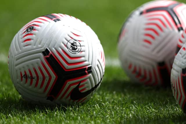 Premier League footballs. (Getty)