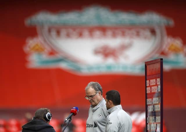 On the opening day of the Premier League season Anfield got its first taste of Bielsa-ball. PICTURE: Phil Noble/NMC Pool/PA Wire.