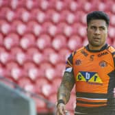 CastlefordTigers' Sosaia Feki lasted just 24 minutes in his debut against Hull FC in the Challenge Cup. Picture: Tony Johnson/JPIMedia.