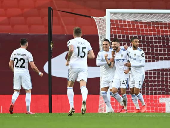 MAKING WAVES - Leeds United began their Premier League season with a 4-3 defeat by champions Liverpool at Anfield. Pic: Getty
