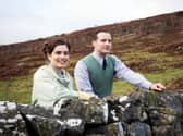 Helen Alderson (played by Rachel Shenton) and James Herriot (played by Nicholas Ralph) in All Creatures Great and Small. Credit: Playground Television (UK) Ltd.