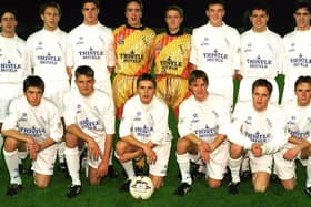 YOUNG GUNS - Whites Under 23s head coach Mark Jackson, front second from left, with the Leeds United youth team