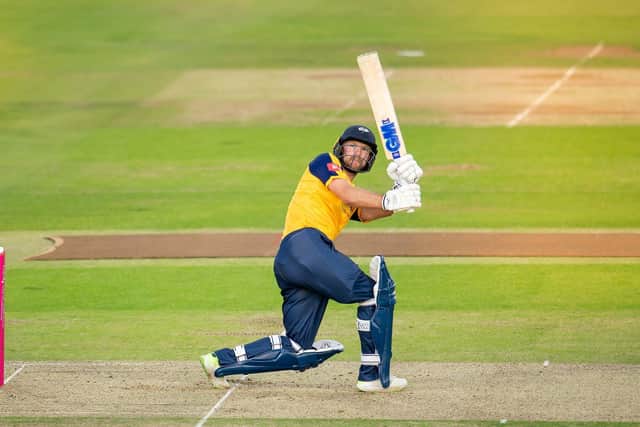 Good start: Opener Adam Lyth fopund the boundary well during his innings, but Vikings later struggled against Lancashire. Picture by Allan McKenzie/SWpix.com