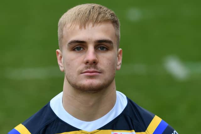 Alex Sutcliffe made only his third start for Leeds Rhinos in the game against Huddersfield Giants. Picture: JPIMedia.