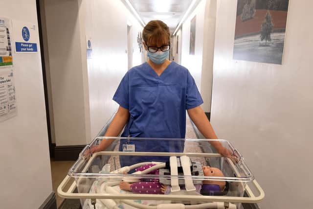 Dr Malenka Bissell pictured with the new MRI Coil for the Congenital Heart Unit, at the Leeds General Infirmary, Leeds. Picture by Simon Hulme
