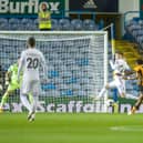 FAMILIAR FACE: Former Leeds United striker Mallik Wilks fires Hull City into a fifth-minute lead. Photo by Tony Johnson.