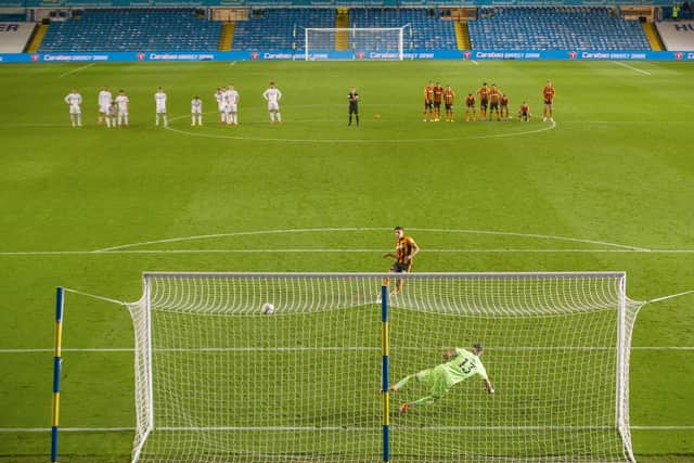 PENALTY PAIN - Leeds United went out of the Carabao Cup on spot-kicks against League One Hull City. Pic: Tony Johnson