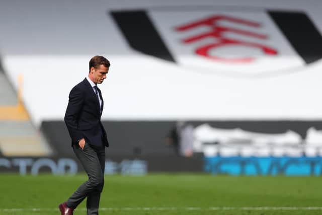 Fulham boss Scott Parker after last weekend's 3-0 loss against Arsenal at Craven Cottage. Photo by Clive Rose/Getty Images.