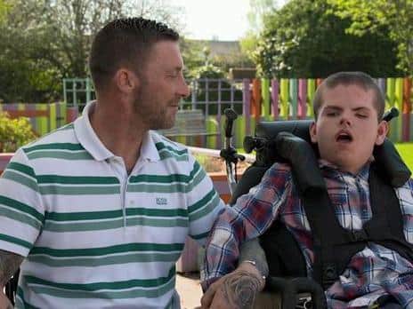 Oliver appeared with his dad Darren Hudson on DIY SOS on BBC. Photo: BBC