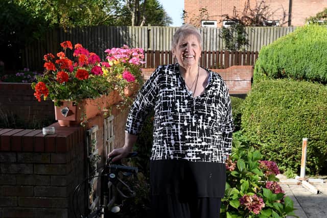 Sandra Lightowler pictured outside her home in Alwoodley.
Picture: Simon Hulme