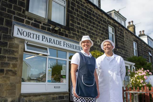 Hayley and Jonathan Hunt - the owners of  North Parade Fisheries in Ilkley -  are   hoping it will be named the oldest chippy in the country.
 Picture: Tony Johnson