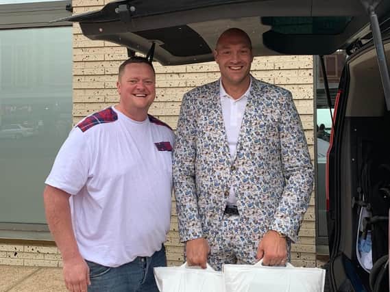 Phil Bennett pictured with Tyson Fury