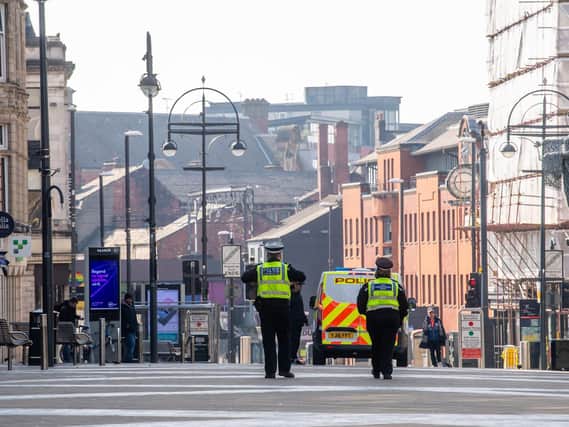 These empty scenes in Briggate, Leeds city centre, became commonplace during lockdown.