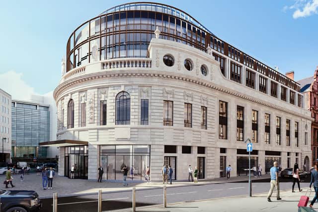 An artist's impression of the refurbished Majestic building in Leeds