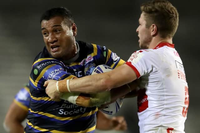 Leeds Rhinos' Ava Seumanufagai has avoided a possible suspension and is clear for selection against Hull KR. Picture: Martin Rickett/PA Wire.