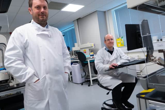 Dr Arron Tolley (left) and Dr Dave Bunka, co-founders of York-based Aptamer Group.