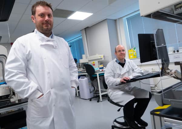 Dr Arron Tolley (left) and Dr Dave Bunka, co-founders of York-based Aptamer Group.