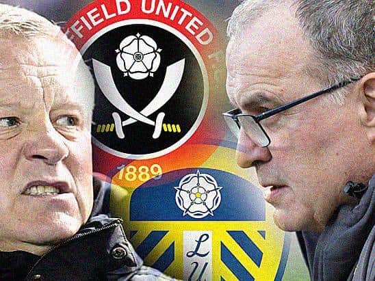 WE MEET AGAIN: Chris Wilder and Marcelo Bielsa. Graphic by Graeme Bandeira.