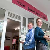 Nicola Hargraveand her partner Ray Larman pictured at The Bookish Type.