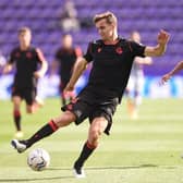 New Leeds United recruit Diego Llorente, above, played the full 90 minutes of Real Sociedad's La Liga clash at Valladolid on September 13, pictured. Photo by Denis Doyle/Getty Images.