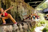 Dancers, including Kathryn Spence foreground, on an outdoor shoot with Devon Films, which is working with Ascendance..