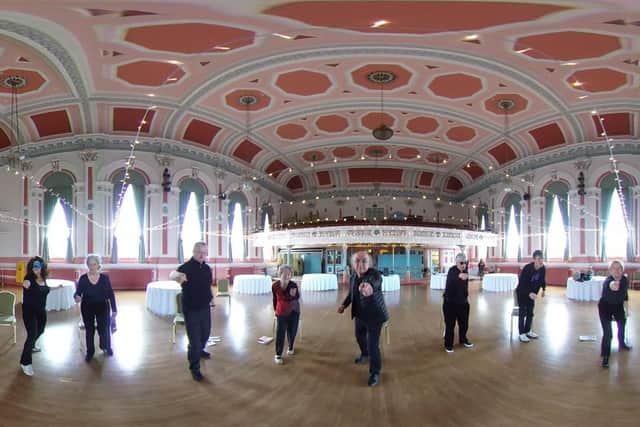 Ascendance dance company was working on a 360 degree Virtual Reality film project in Saltaire pre-lockdown. Image: Lucy Barker.