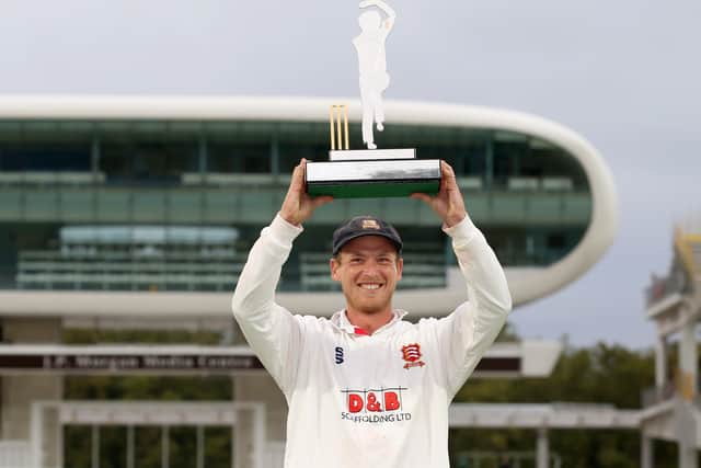 Essex's Tom Westley poses with the trophy after day five of the Bob Willis Trophy Final at Lord's (Picture: PA)