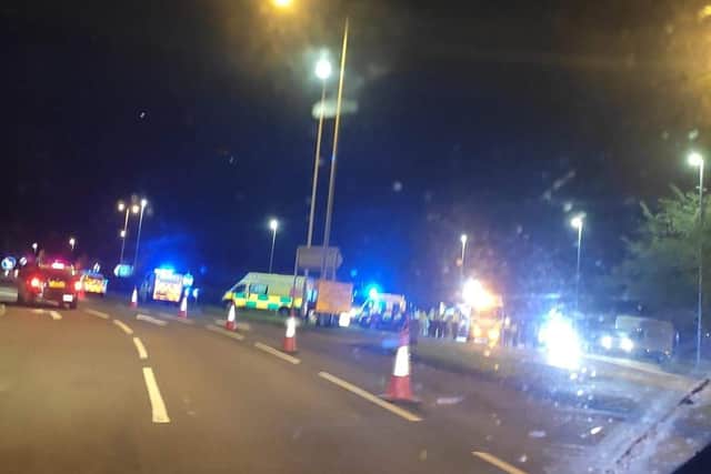 The scene of the crash on Leeds Ring Road