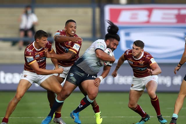 Konrad Hurrell is expected to be back in the Leeds Rhinos' line-up on Wednesday night to face Catalans Dragons. Picture: Martin Rickett/PA