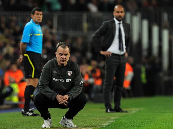 GREAT MINDS - Marcelo Bielsa and Pep Guardiola will meet again when Manchester City visit Leeds United on Saturday. Pic: Getty