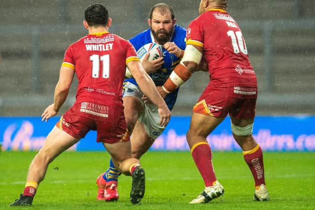 Adam Cuthbertson could back up on Saturday, three days after captaining Rhinos against Catalans. Picture by Bruce Rollinson.