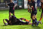 Pile on: Castleford's Mike McMeeken scores his second try against Hull.Picture: Jonathan Gawthorpe