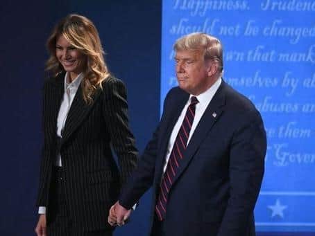 US President Donald Trump and US First Lady Melania Trump at the first presidential debate (Getty Images)