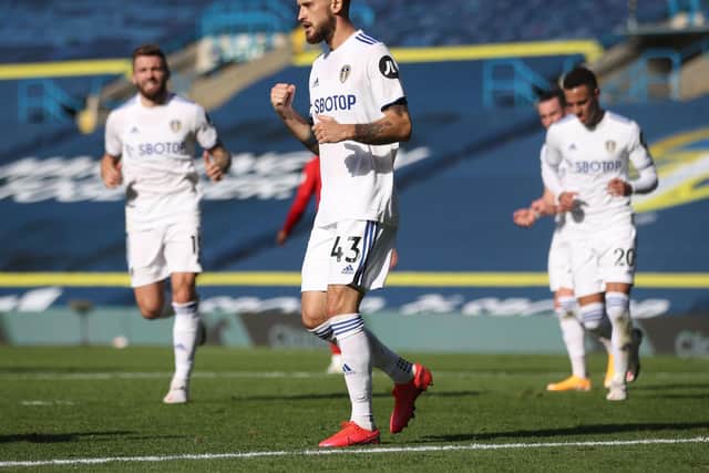 Leeds United playmaker Mateusz Klich celebrates. (Getty)