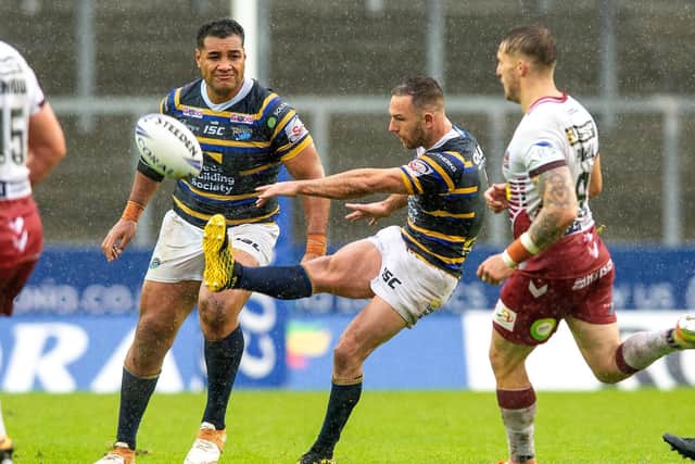 Luke Gale kicks ahead. Picture: Bruce Rollinson.